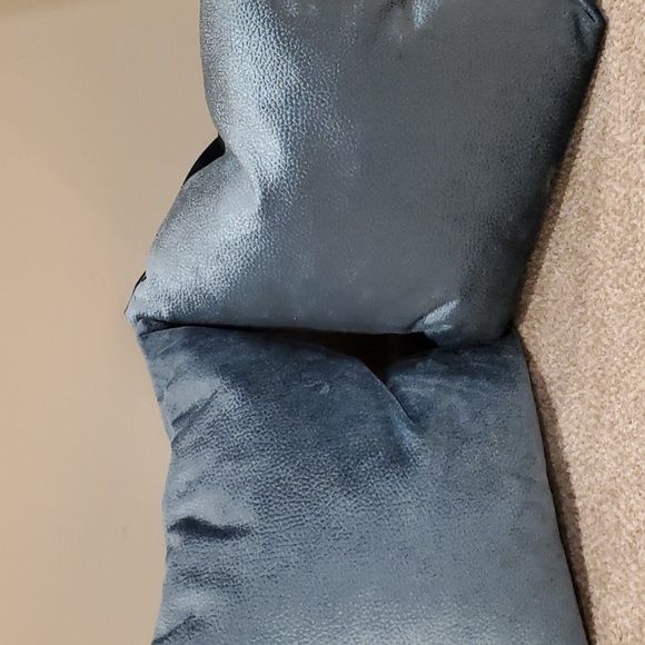 Rodeo Home Accent Pillows Set of 2 Aqua Embossed Lustre Velvet 20
